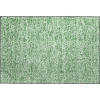 Piper Looms Mayfield Floral AMF662 Green Machine Washable Area Rug Scatter Main Image