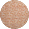 Piper Looms Mayfield Floral AMF662 Salmon Machine Washable Area Rug Round Main Image