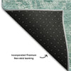 Piper Looms Mayfield Floral AMF662 Teal Machine Washable Area Rug Backing Image