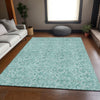 Piper Looms Mayfield Floral AMF662 Teal Machine Washable Area Rug Lifestyle Image Feature