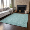 Piper Looms Mayfield Floral AMF662 Teal Machine Washable Area Rug Lifestyle Image Feature