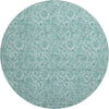 Piper Looms Mayfield Floral AMF662 Teal Machine Washable Area Rug Round Main Image
