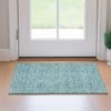 Piper Looms Mayfield Floral AMF662 Teal Machine Washable Area Rug Scatter Lifestyle Image Feature
