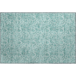 Piper Looms Mayfield Floral AMF662 Teal Machine Washable Area Rug Scatter Main Image