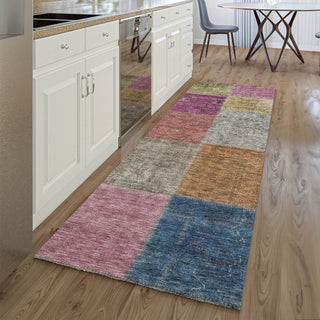 Piper Looms Mayfield Patchwork AMF663 Copper Machine Washable Area Rug Runner Lifestyle Image Feature