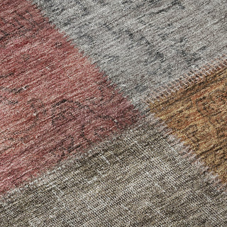 Piper Looms Mayfield Patchwork AMF663 Copper Machine Washable Area Rug Swatch Image