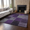 Piper Looms Mayfield Patchwork AMF663 Eggplant Machine Washable Area Rug Lifestyle Image Feature