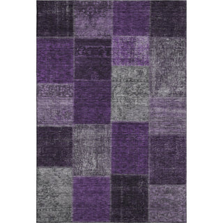Piper Looms Mayfield Patchwork AMF663 Eggplant Machine Washable Area Rug main image
