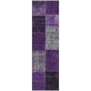 Piper Looms Mayfield Patchwork AMF663 Eggplant Machine Washable Area Rug Runner Main Image