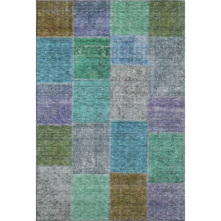Piper Looms Mayfield Patchwork AMF663 Green Machine Washable Area Rug main image