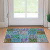 Piper Looms Mayfield Patchwork AMF663 Green Machine Washable Area Rug Scatter Lifestyle Image Feature