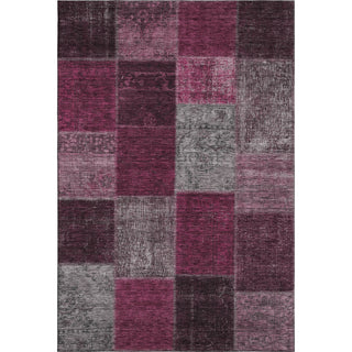 Piper Looms Mayfield Patchwork AMF663 Merlot Machine Washable Area Rug main image