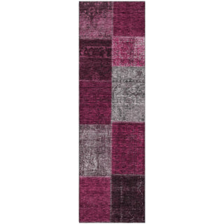 Piper Looms Mayfield Patchwork AMF663 Merlot Machine Washable Area Rug Runner Main Image