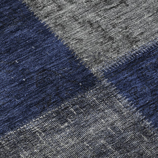 Piper Looms Mayfield Patchwork AMF663 Navy Machine Washable Area Rug Swatch Image