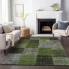 Piper Looms Mayfield Patchwork AMF663 Olive Machine Washable Area Rug Lifestyle Image Feature