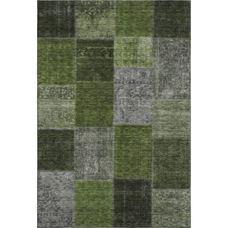 Piper Looms Mayfield Patchwork AMF663 Olive Machine Washable Area Rug main image