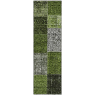 Piper Looms Mayfield Patchwork AMF663 Olive Machine Washable Area Rug Runner Main Image