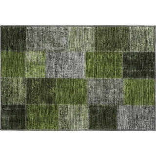 Piper Looms Mayfield Patchwork AMF663 Olive Machine Washable Area Rug Scatter Main Image