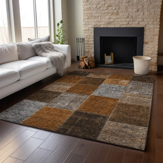 Piper Looms Mayfield Patchwork AMF663 Paprika Machine Washable Area Rug Lifestyle Image Feature