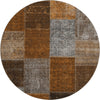 Piper Looms Mayfield Patchwork AMF663 Paprika Machine Washable Area Rug Round Main Image