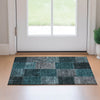 Piper Looms Mayfield Patchwork AMF663 Teal Machine Washable Area Rug Scatter Lifestyle Image Feature