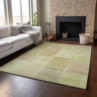 Piper Looms Mayfield Patchwork AMF664 Aloe Machine Washable Area Rug Lifestyle Image Feature