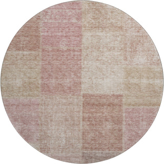 Piper Looms Mayfield Patchwork AMF664 Blush Machine Washable Area Rug Round Main Image
