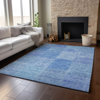 Piper Looms Mayfield Patchwork AMF664 Denim Machine Washable Area Rug Lifestyle Image Feature