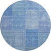 Piper Looms Mayfield Patchwork AMF664 Denim Machine Washable Area Rug Round Main Image