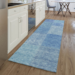 Piper Looms Mayfield Patchwork AMF664 Denim Machine Washable Area Rug Runner Lifestyle Image Feature