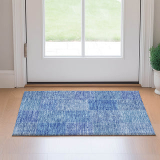 Piper Looms Mayfield Patchwork AMF664 Denim Machine Washable Area Rug Scatter Lifestyle Image Feature