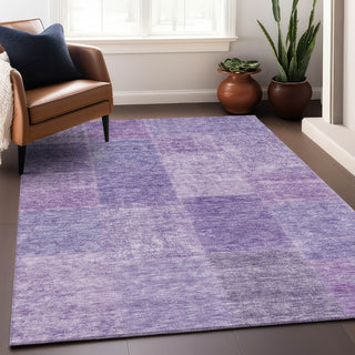 Piper Looms Mayfield Patchwork AMF664 Lavender Machine Washable Area Rug Lifestyle Image Feature