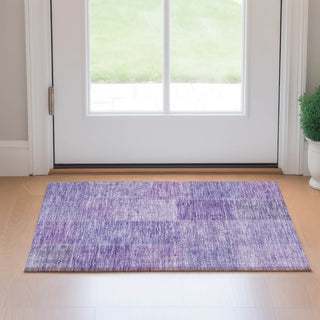Piper Looms Mayfield Patchwork AMF664 Lavender Machine Washable Area Rug Scatter Lifestyle Image Feature
