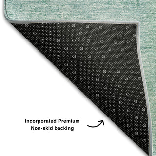 Piper Looms Mayfield Patchwork AMF664 Teal Machine Washable Area Rug Backing Image