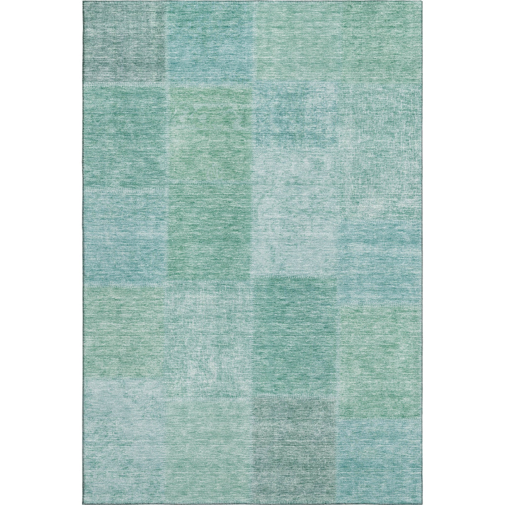 Piper Looms Mayfield Patchwork AMF664 Teal Machine Washable Area Rug main image