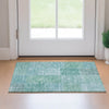 Piper Looms Mayfield Patchwork AMF664 Teal Machine Washable Area Rug Scatter Lifestyle Image Feature