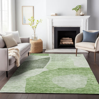 Piper Looms Mayfield Abstract AMF665 Aloe Machine Washable Area Rug Lifestyle Image Feature
