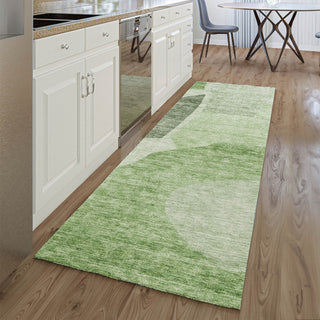 Piper Looms Mayfield Abstract AMF665 Aloe Machine Washable Area Rug Runner Lifestyle Image Feature