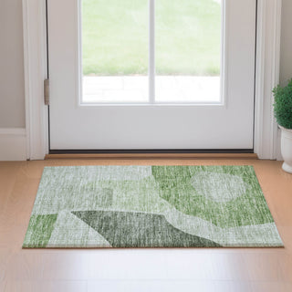 Piper Looms Mayfield Abstract AMF665 Aloe Machine Washable Area Rug Scatter Lifestyle Image Feature