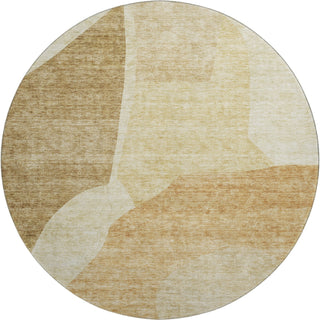 Piper Looms Mayfield Abstract AMF665 Beige Machine Washable Area Rug Round Main Image