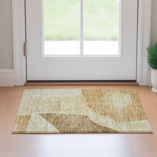 Piper Looms Mayfield Abstract AMF665 Beige Machine Washable Area Rug Scatter Lifestyle Image Feature