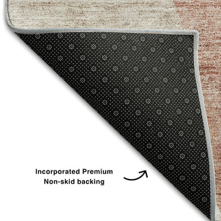 Piper Looms Mayfield Abstract AMF665 Blush Machine Washable Area Rug Backing Image