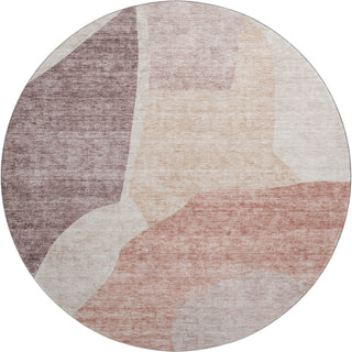 Piper Looms Mayfield Abstract AMF665 Blush Machine Washable Area Rug Round Main Image