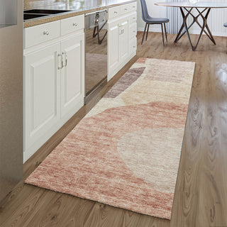 Piper Looms Mayfield Abstract AMF665 Blush Machine Washable Area Rug Runner Lifestyle Image Feature