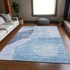 Piper Looms Mayfield Abstract AMF665 Denim Machine Washable Area Rug Lifestyle Image Feature