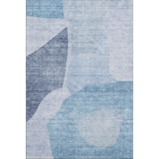 Piper Looms Mayfield Abstract AMF665 Denim Machine Washable Area Rug main image