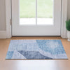 Piper Looms Mayfield Abstract AMF665 Denim Machine Washable Area Rug Scatter Lifestyle Image Feature