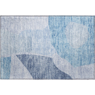 Piper Looms Mayfield Abstract AMF665 Denim Machine Washable Area Rug Scatter Main Image