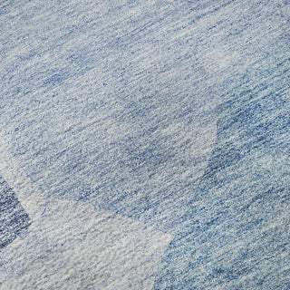 Piper Looms Mayfield Abstract AMF665 Denim Machine Washable Area Rug Swatch Image