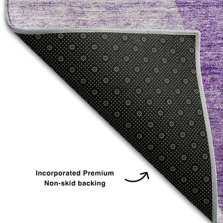 Piper Looms Mayfield Abstract AMF665 Eggplant Machine Washable Area Rug Backing Image
